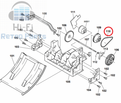 SONY STR-W555 (MHC-W555) belt for front panel - Image 2